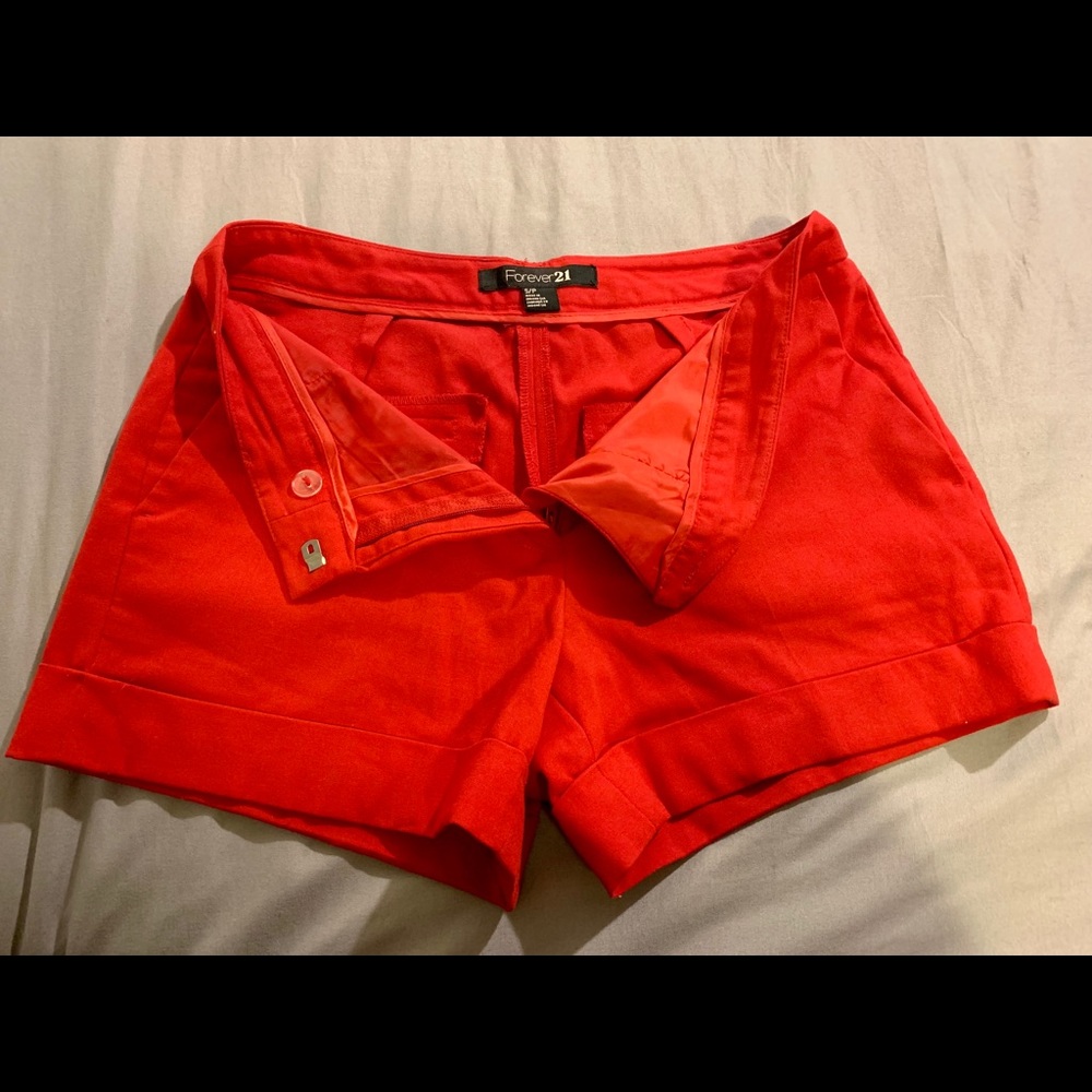 ❣️BRAND NEW RED Forever 21 Shorts Size Small